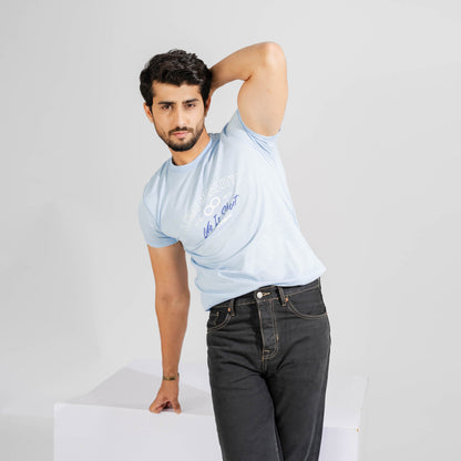 Polo Republica Men's Lost Reality Printed Crew Neck Tee Shirt