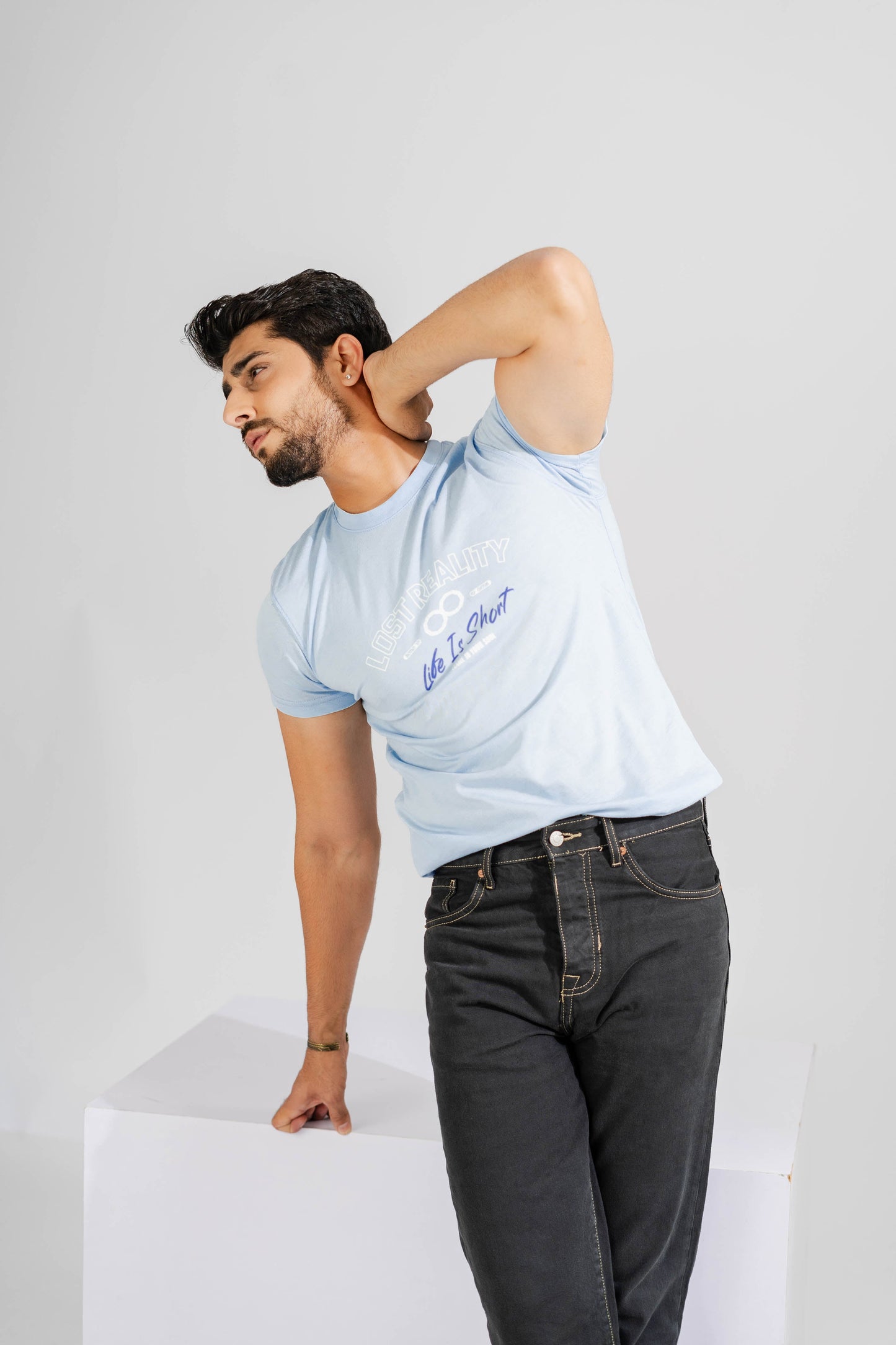 Polo Republica Men's Lost Reality Printed Crew Neck Tee Shirt