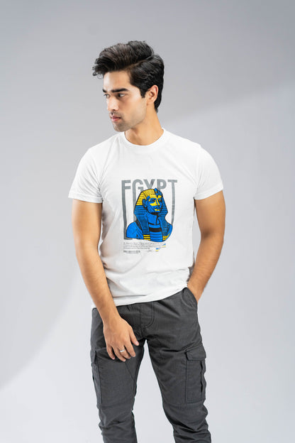Polo Republica Men's Egypt Printed Crew Neck Tee Shirt