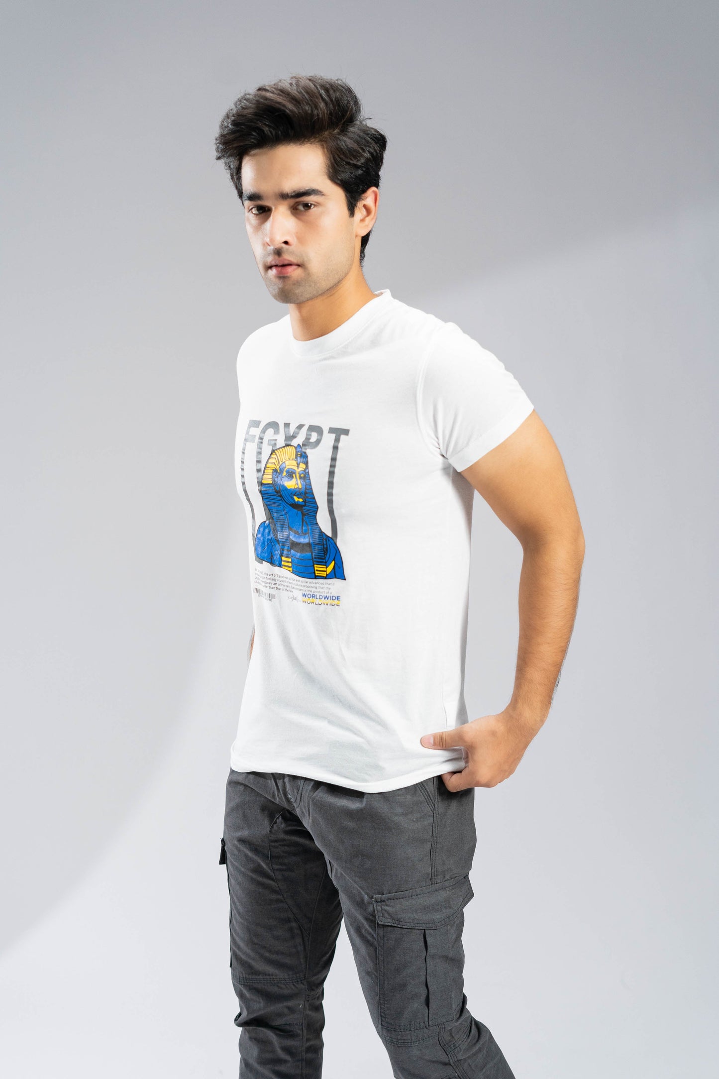 Polo Republica Men's Egypt Printed Crew Neck Tee Shirt