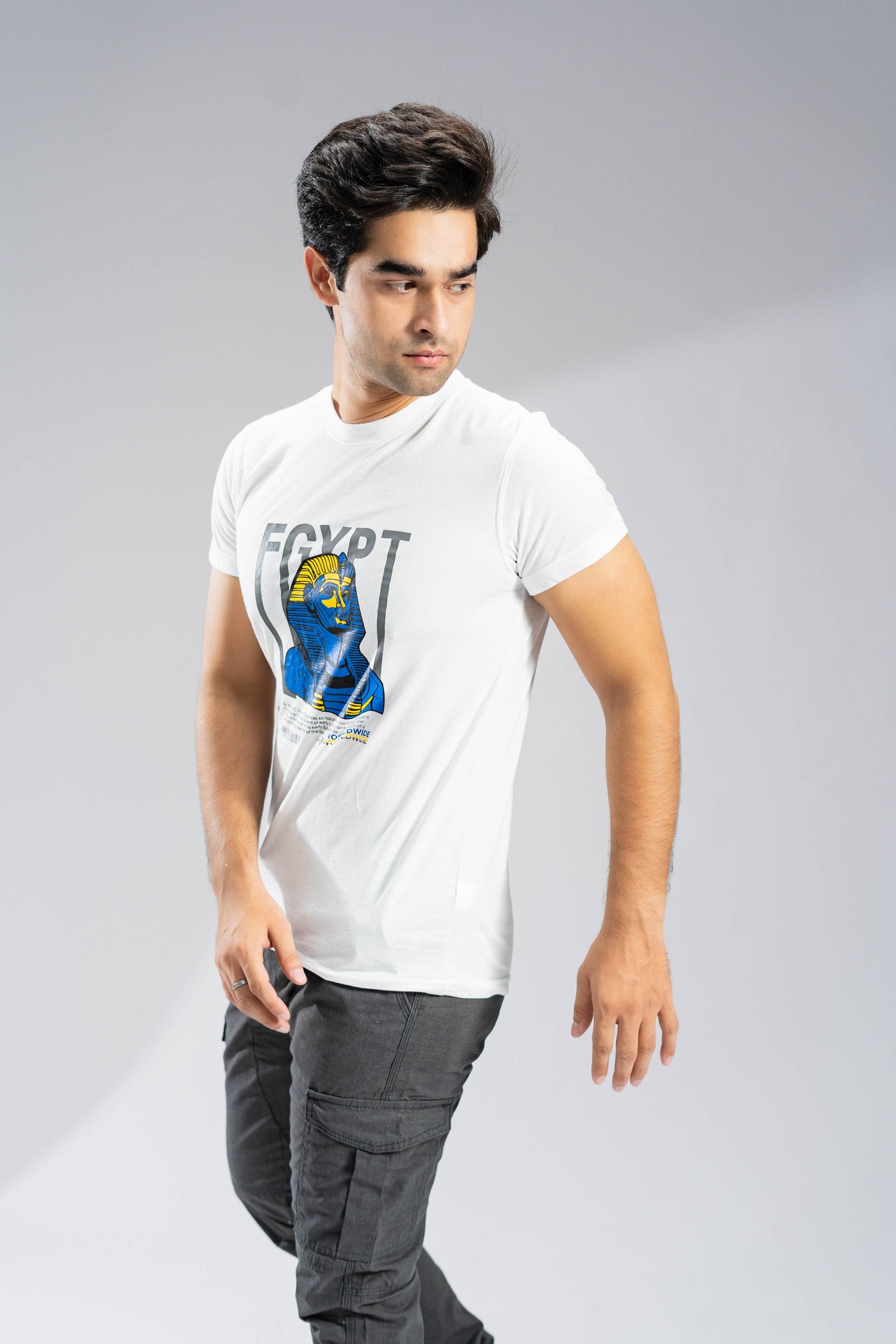 Polo Republica Men's Egypt Printed Crew Neck Tee Shirt