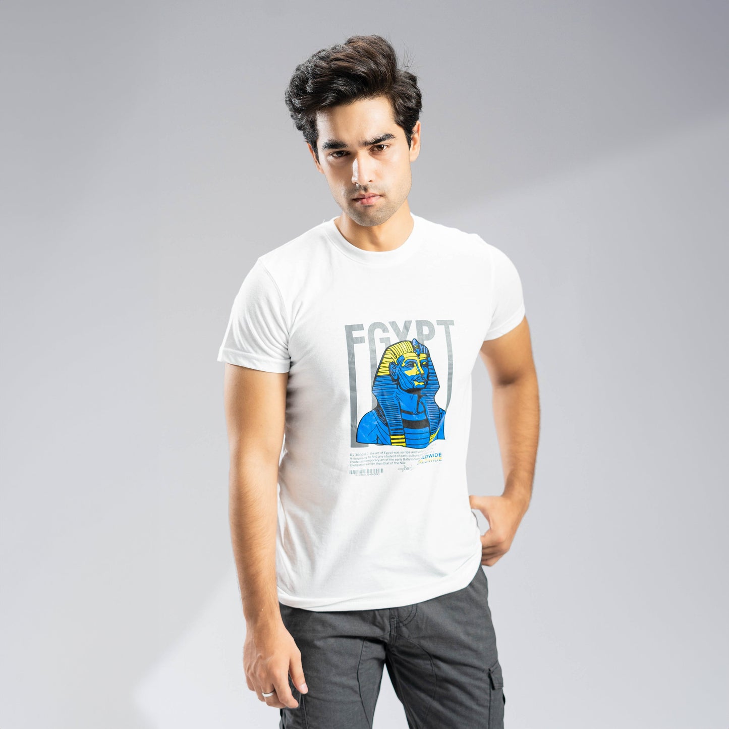 Polo Republica Men's Egypt Printed Crew Neck Tee Shirt