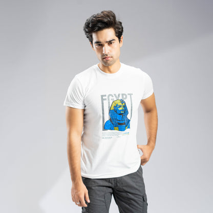 Polo Republica Men's Egypt Printed Crew Neck Tee Shirt