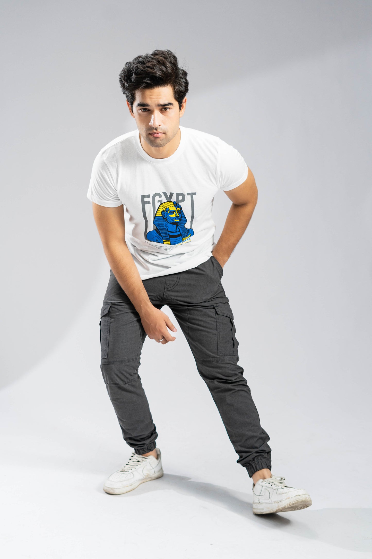 Polo Republica Men's Egypt Printed Crew Neck Tee Shirt