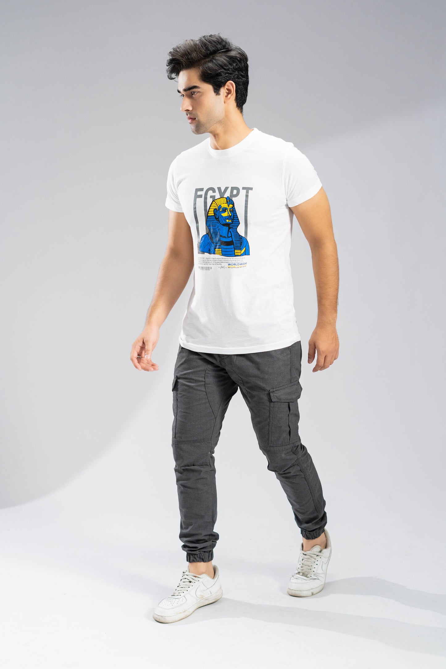 Polo Republica Men's Egypt Printed Crew Neck Tee Shirt