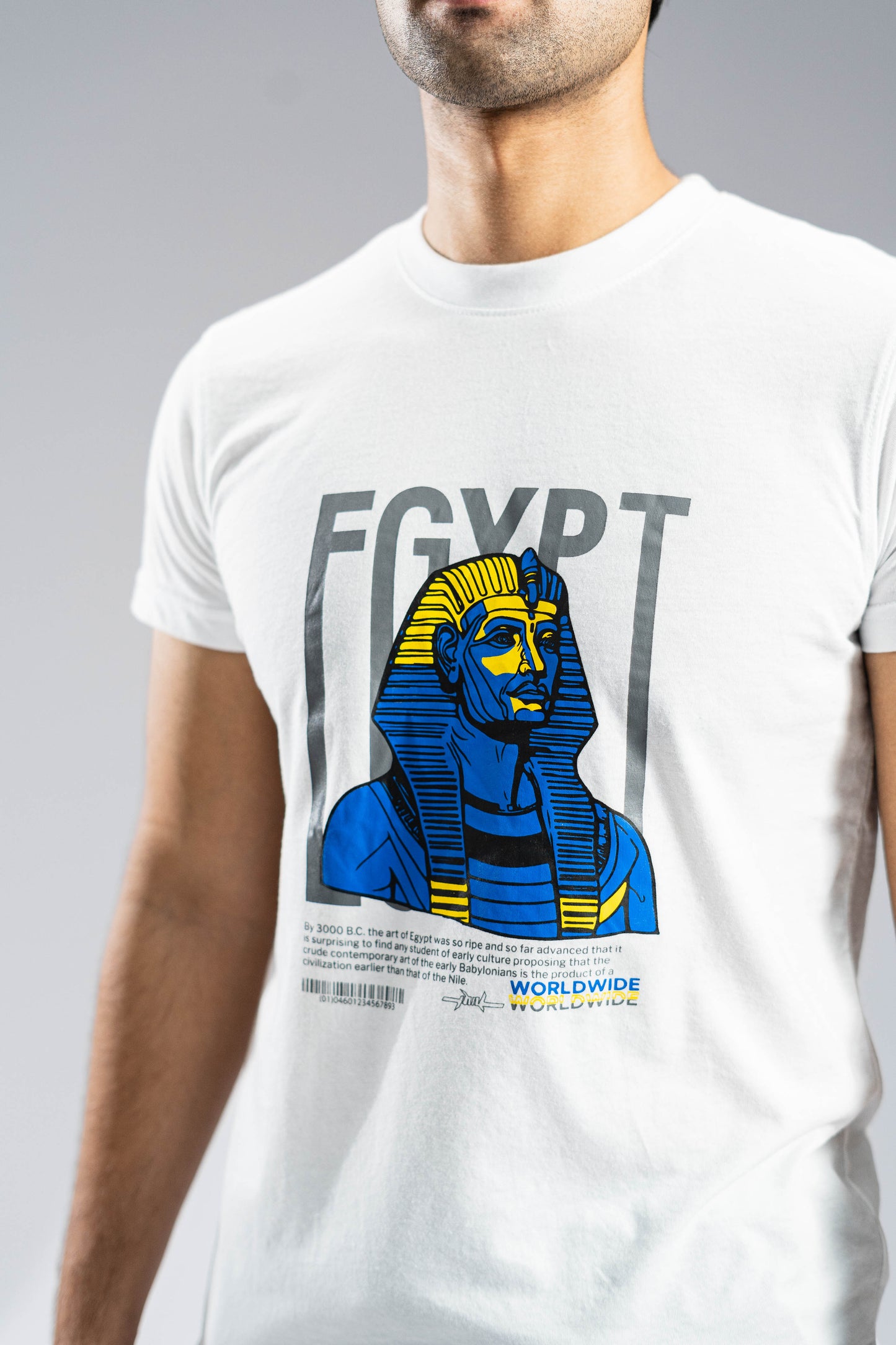 Polo Republica Men's Egypt Printed Crew Neck Tee Shirt