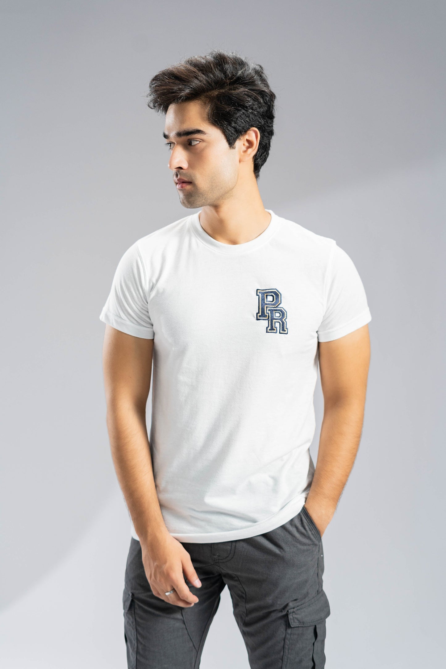 Polo Republica Men's PR & Polo Embroidered Crew Neck Tee Shirt