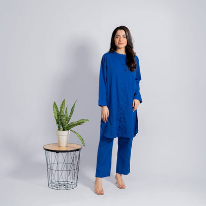 East West By Polo Republica Women’s 2 Pcs Stitched Suit Women's Stitched Suit East West Blue XS 