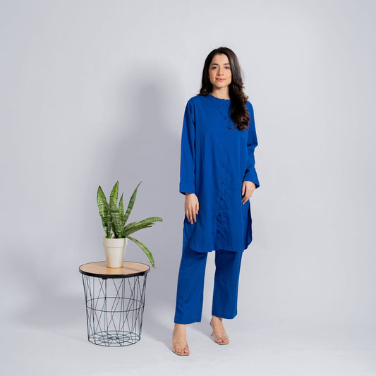 East West By Polo Republica Women’s 2 Pcs Stitched Suit Women's Stitched Suit East West Blue XS 