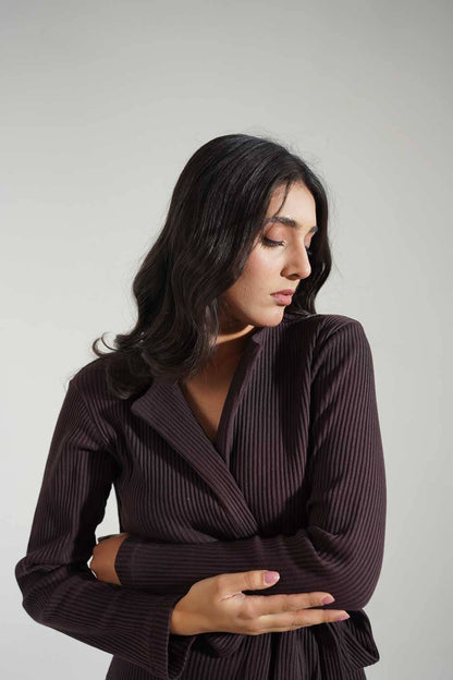 USQUARED Women's Rib Tie-Front Cardigan