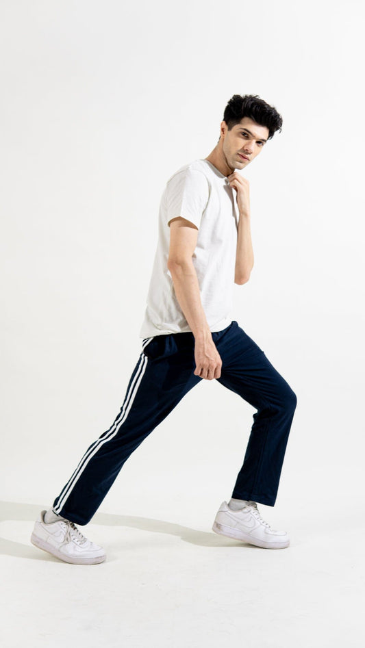 Heavy Cotton Jersey Slim-Fit Lounge Pants with Sporty Side Stripes