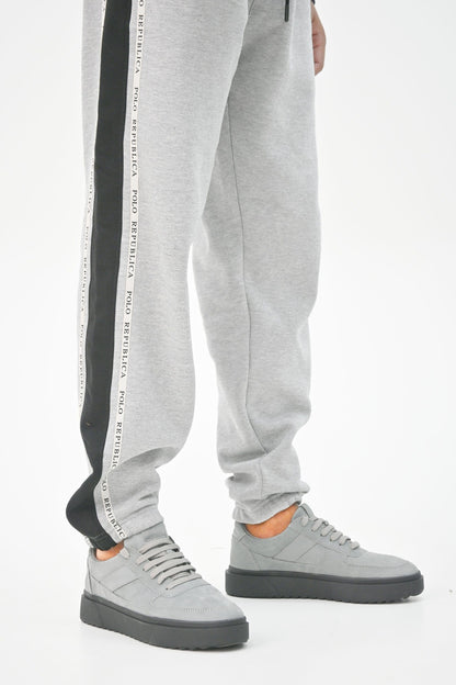 Polo Republica Men's Contrast Striped Fleece Sweatpants