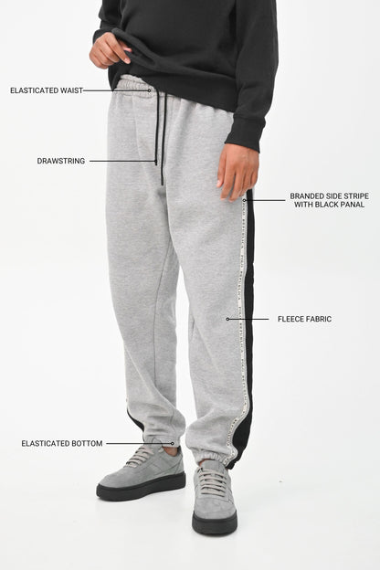 Polo Republica Men's Contrast Striped Fleece Sweatpants