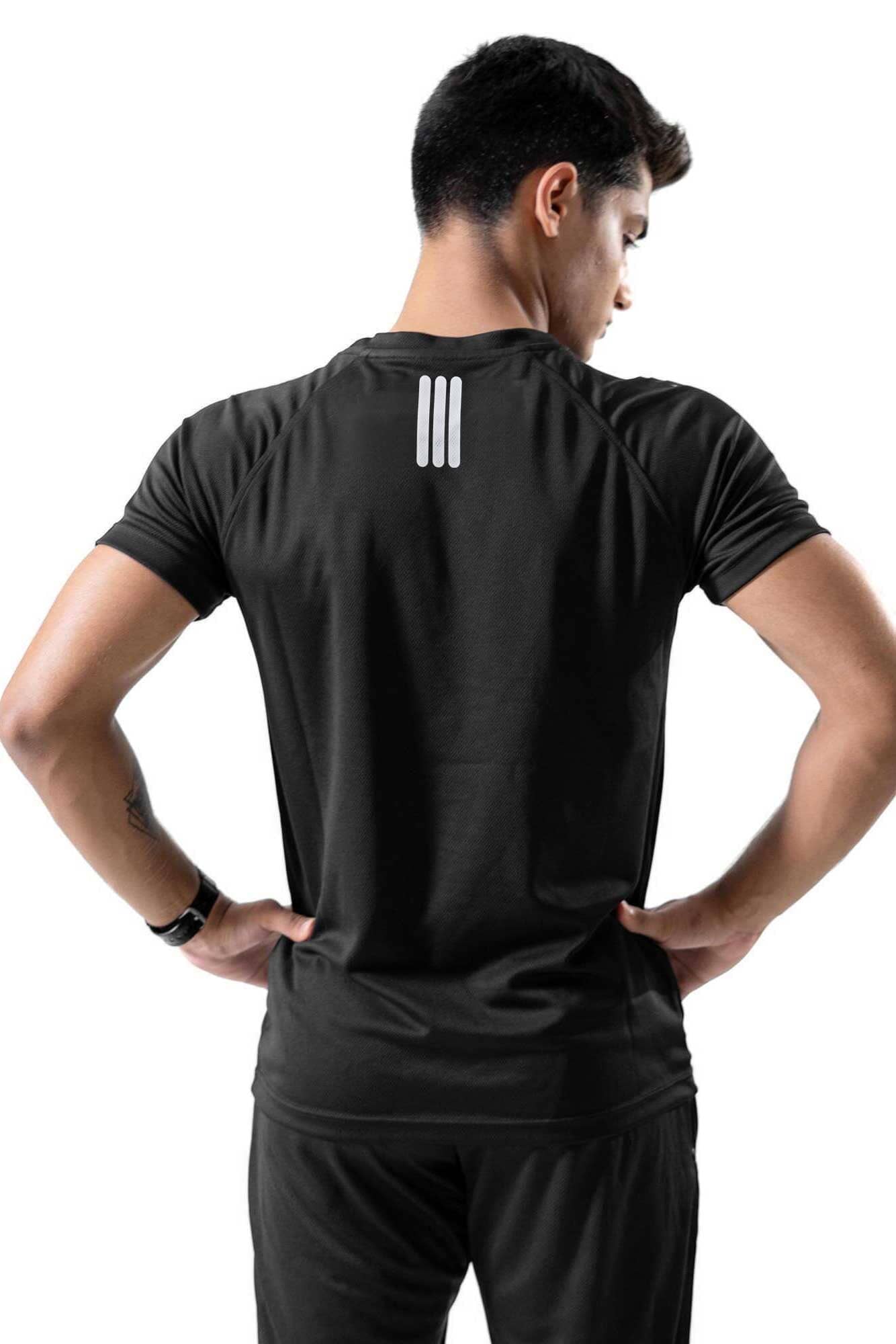 Polo Republica Men's Polo Athletica & Back Stripes Printed Activewear Tee Shirt Men's Tee Shirt Polo Republica 