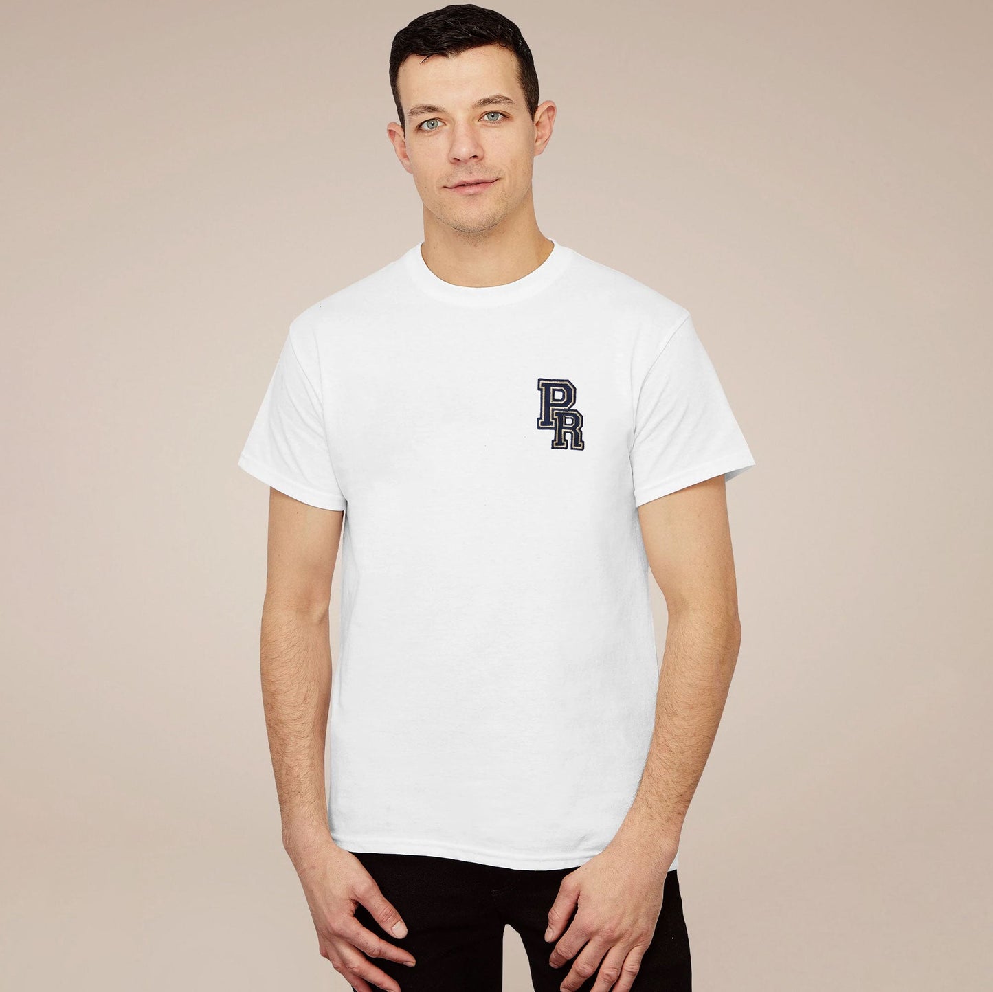 Polo Republica Men's PR & Polo Embroidered Crew Neck Tee Shirt