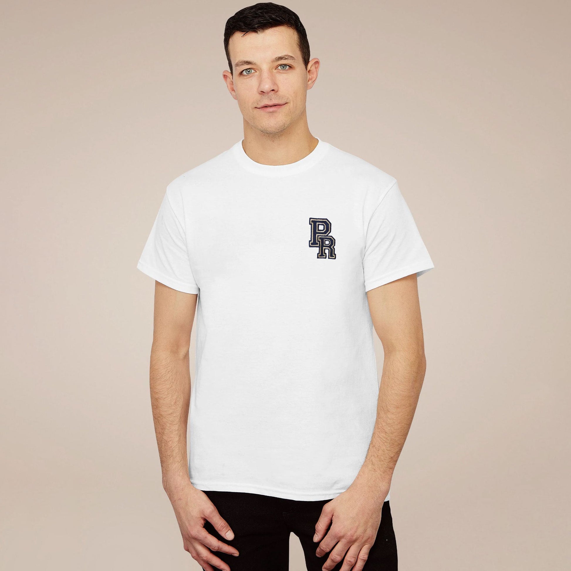 Polo Republica Men's PR & Polo Embroidered Crew Neck Tee Shirt