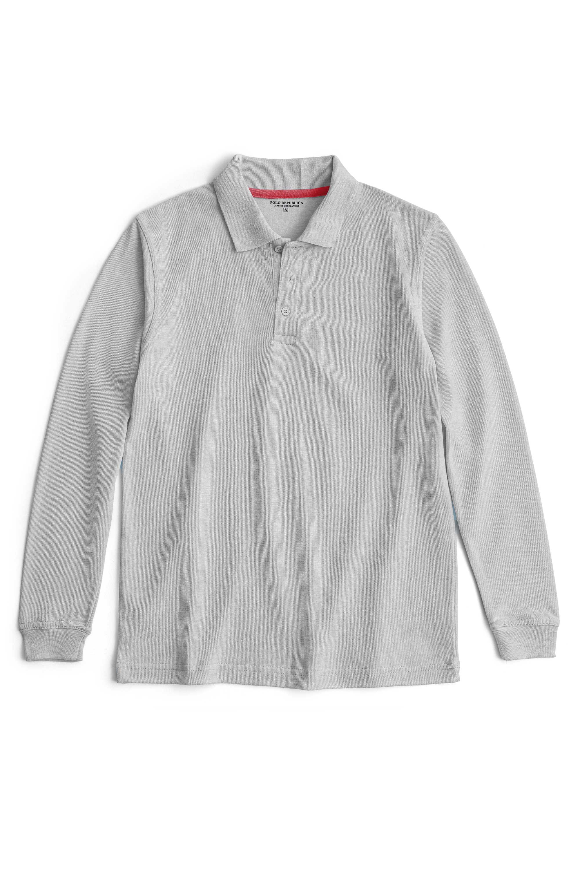 Polo Republica Men's Long Sleeve Pique Polo Shirt