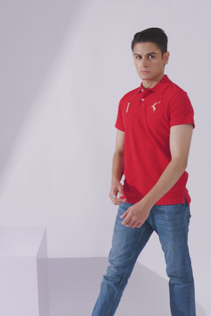 Polo Republica Men's Deer & 1 Embroidered Short Sleeve Polo Shirt