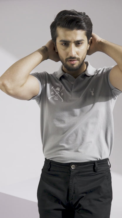 Polo Republica Men's Deer & Mallets Embroidered Short Sleeve Polo Shirt