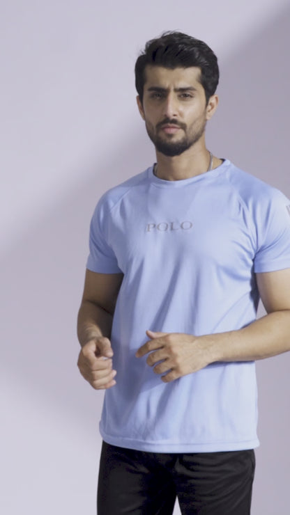 Polo Republica Men's Polo Stripes & Back Pony Activewear Tee Shirt