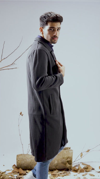 Polo Republica Men's Winter Fleece Long Coat