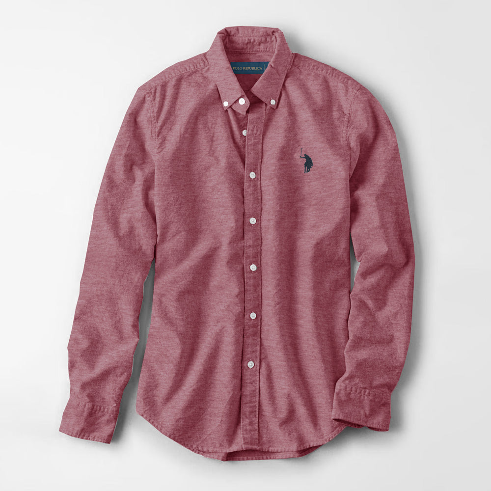 Polo Republica Men's Premium Pony Embroidered Plain Casual Shirt III