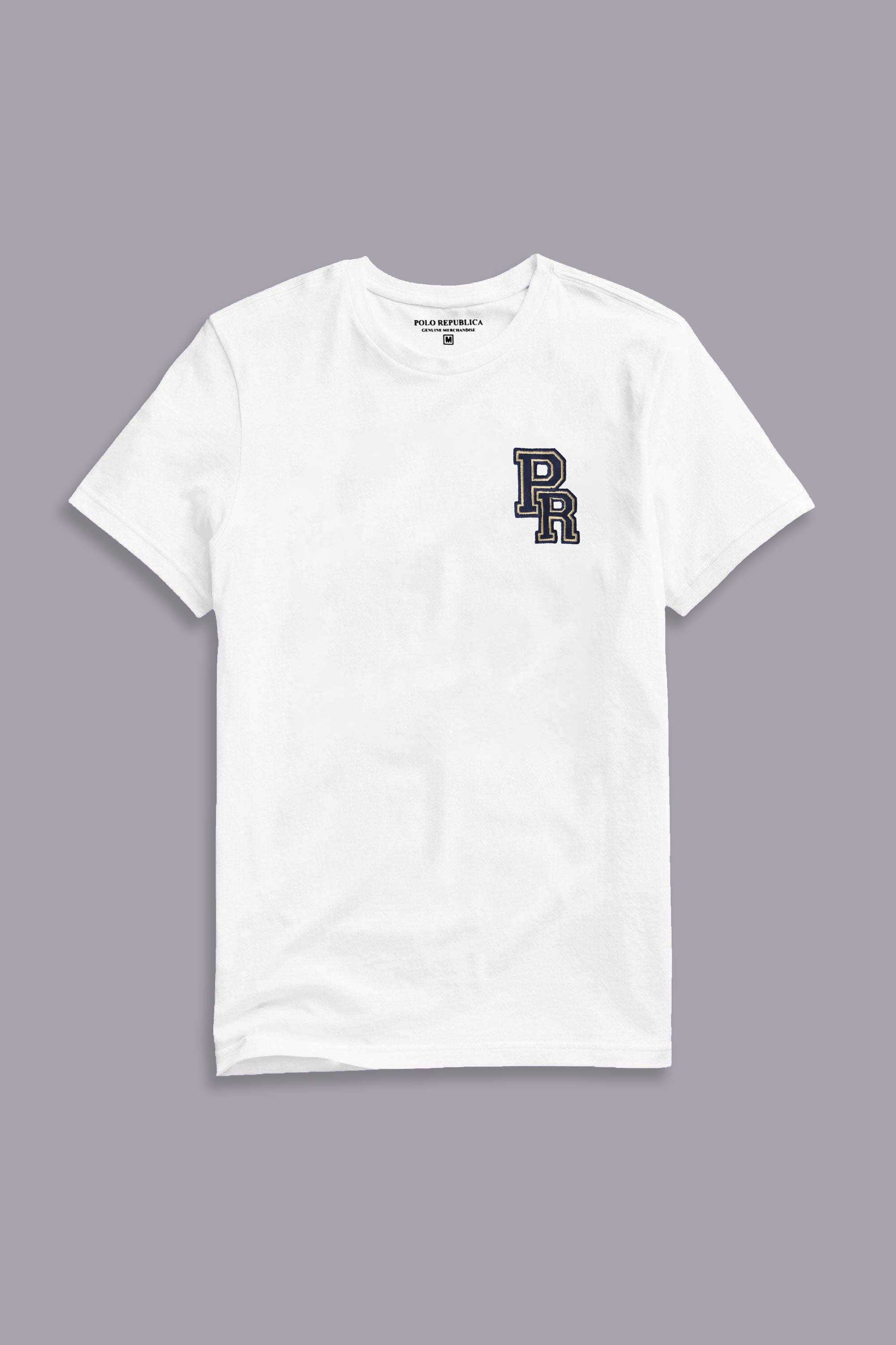 Polo Republica Men's PR & Polo Embroidered Crew Neck Tee Shirt