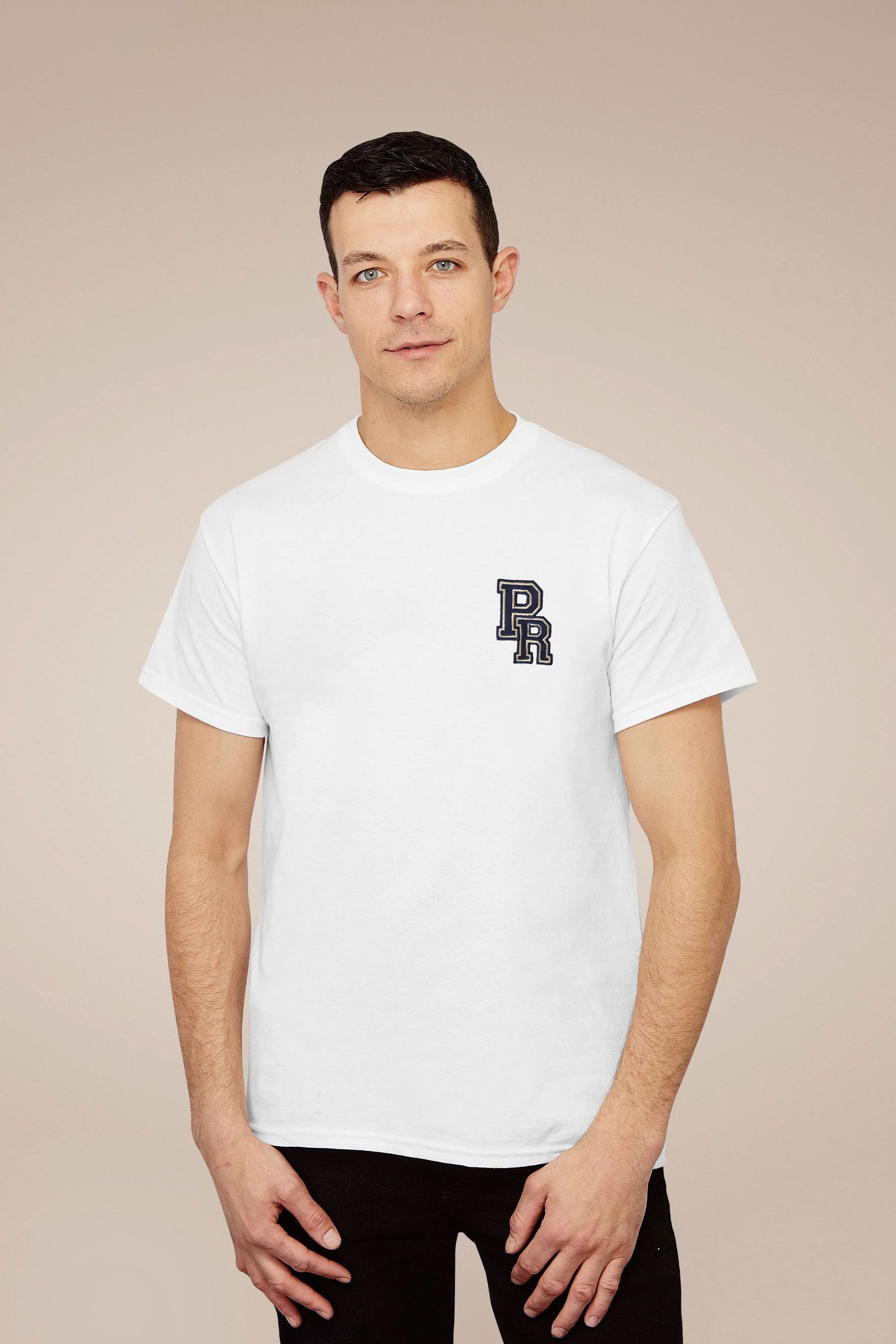 Polo Republica Men's PR & Polo Embroidered Crew Neck Tee Shirt