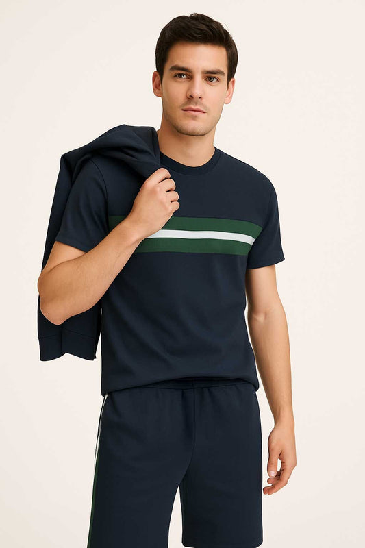 Navy & Bottle Green