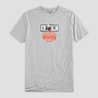 Polo Republica Men's Vote Like Hell Printed Crew Neck Tee Shirt Men's Tee Shirt Polo Republica Heather Grey S 