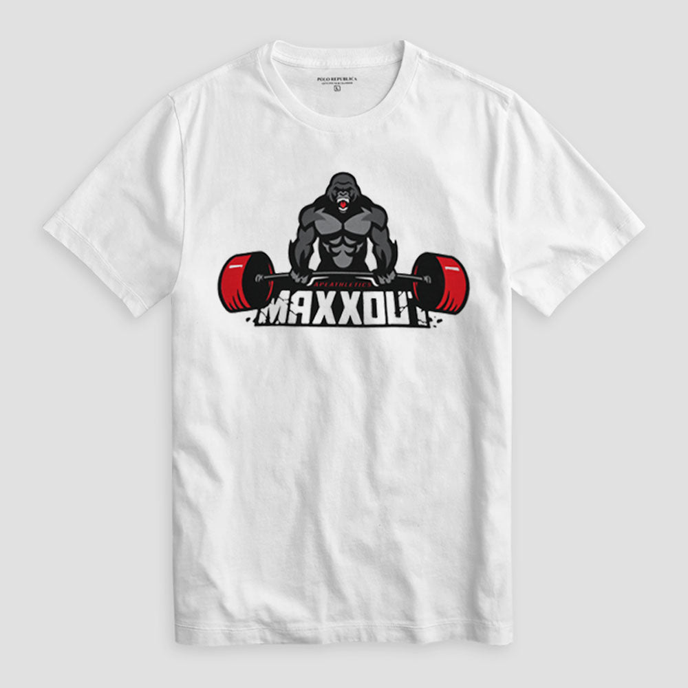Polo Republica Men's Maxxout Printed Crew Neck Tee Shirt Men's Tee Shirt Polo Republica Off White S 