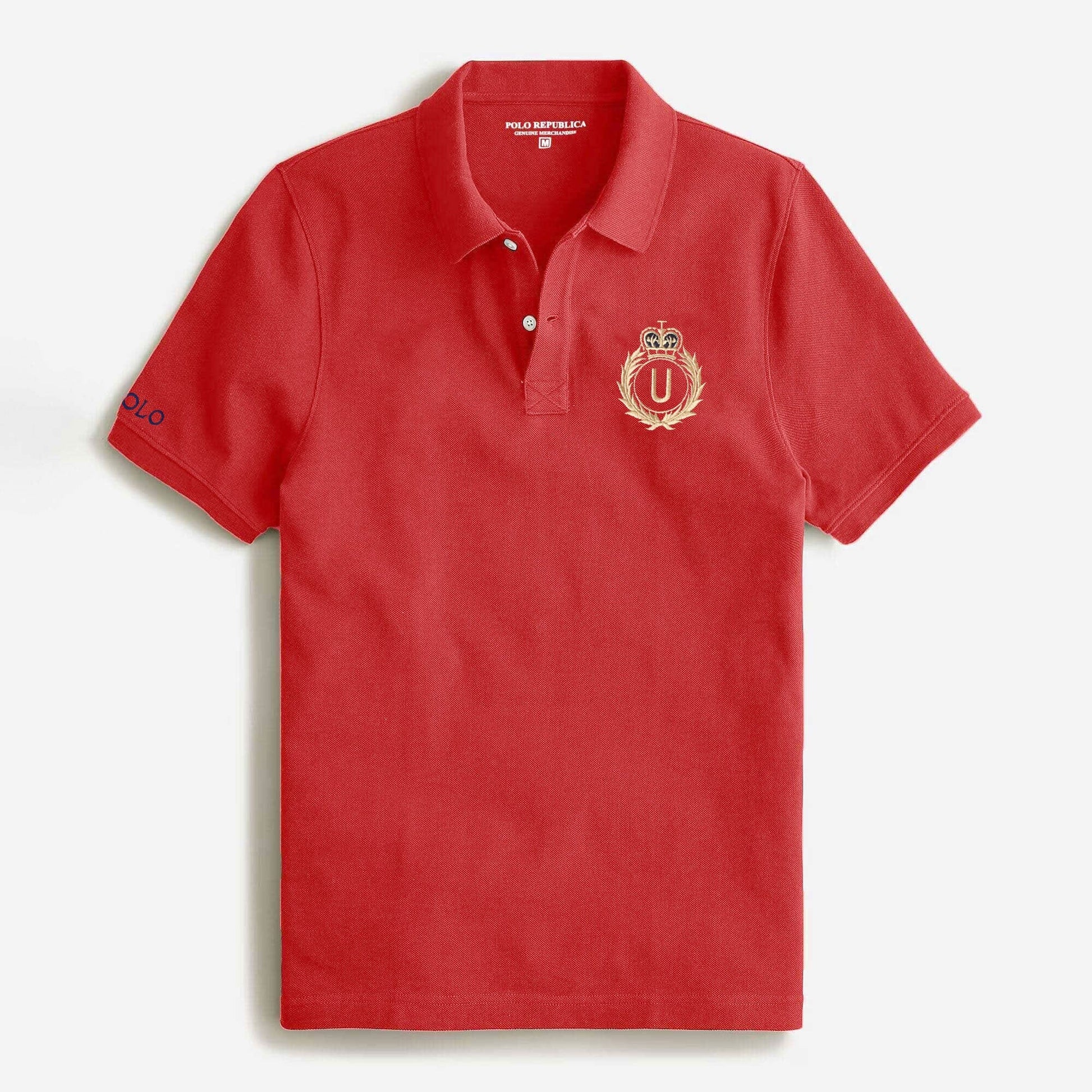 Polo Republica Men's U Crest & Polo Embroidered Short Sleeve Polo Shirt Men's Polo Shirt Polo Republica 