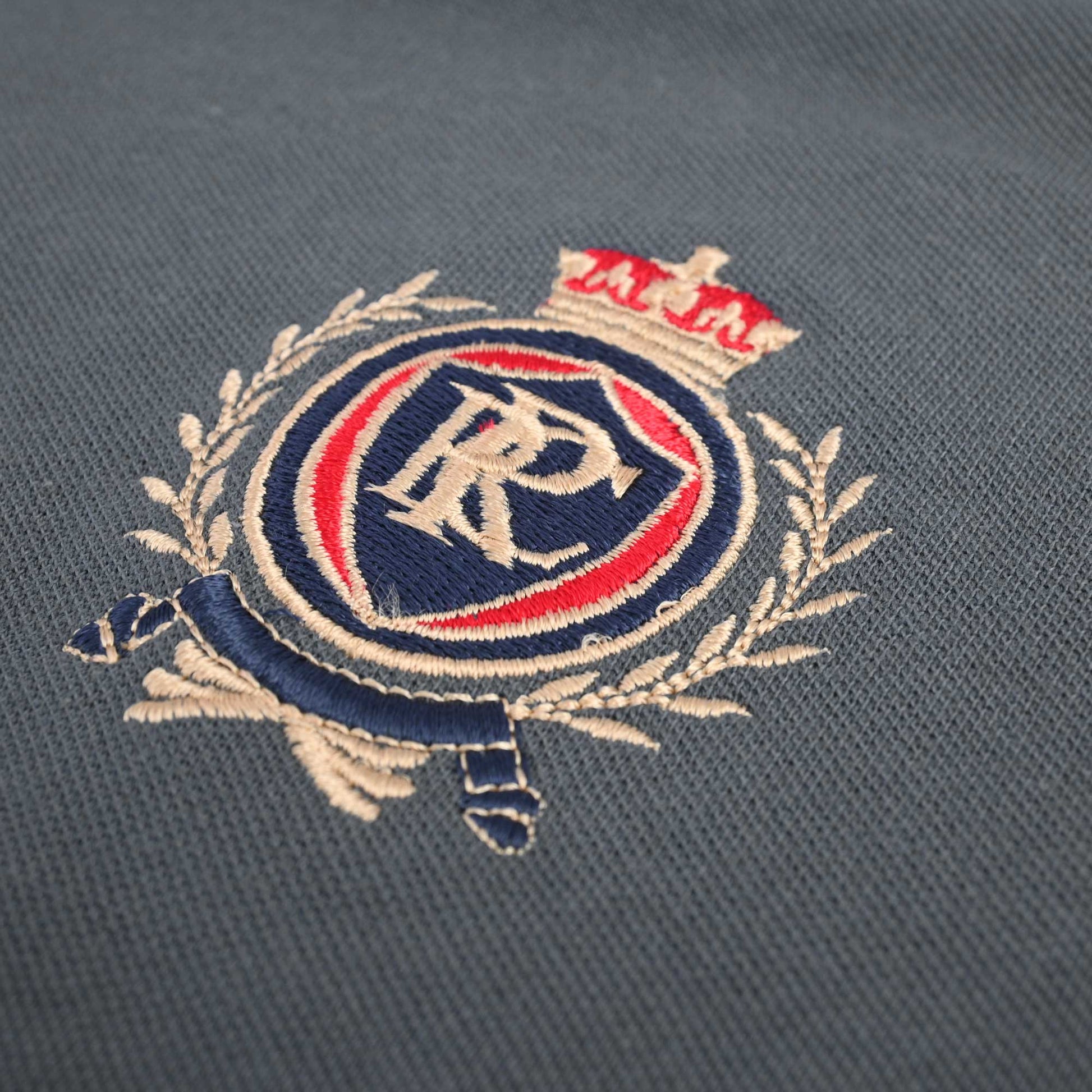 Polo Republica Men's Crest & Polo Embroidered Raglan Sleeve Pique Tee Shirt Men's Tee Shirt Polo Republica 