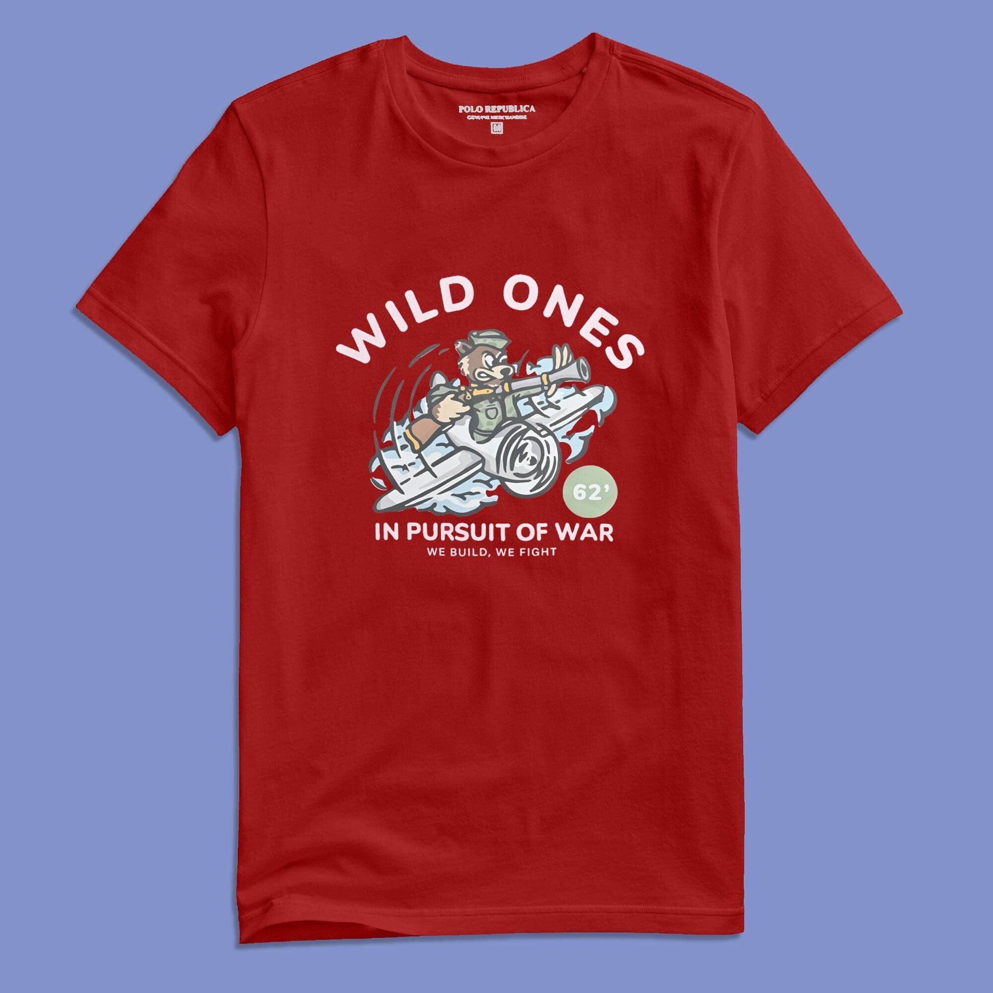 Polo Republica Men's Wild Ones Printed Crew Neck Tee Shirt Men's Tee Shirt Polo Republica 
