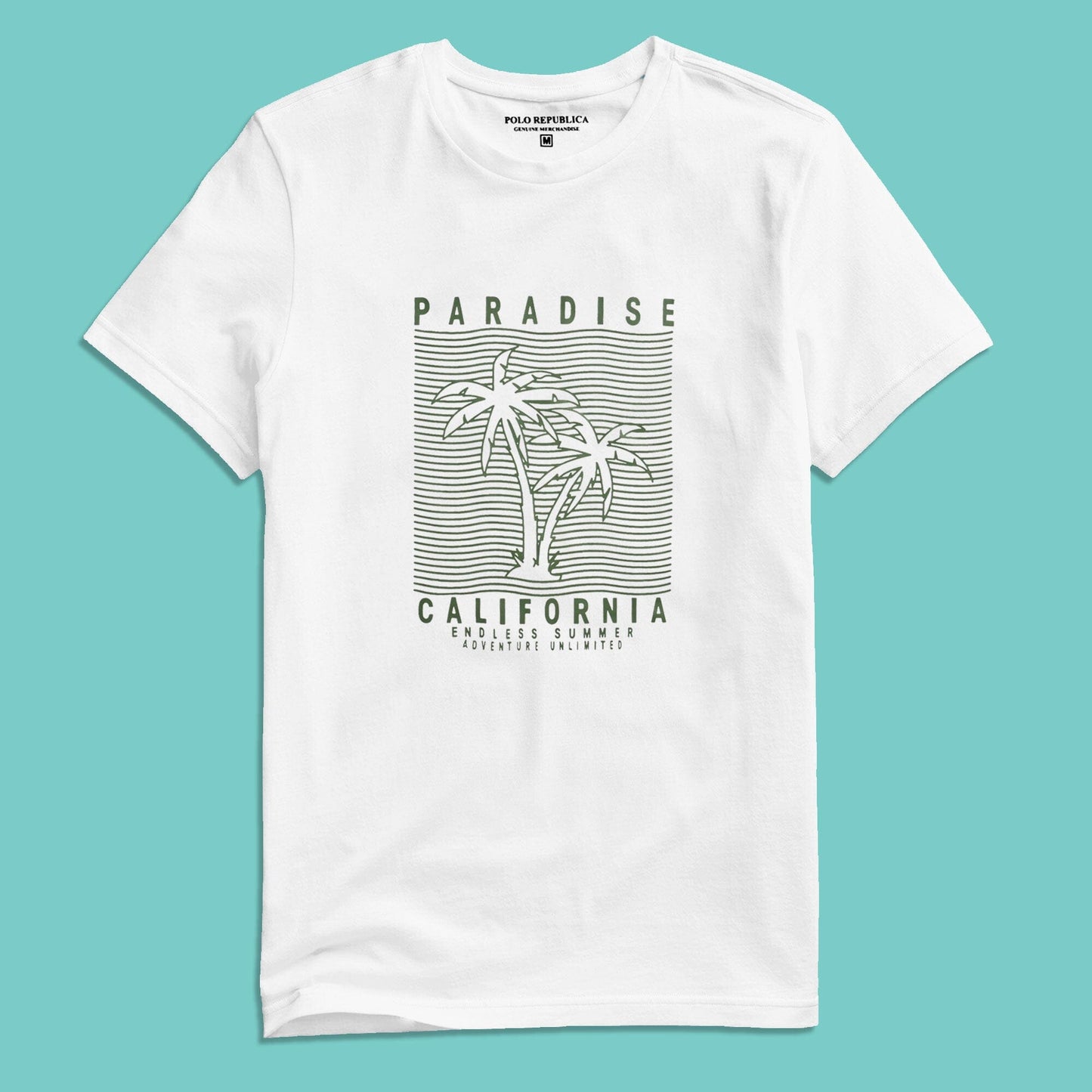 Polo Republica Men's Paradise Printed Short Sleeve Tee Shirt