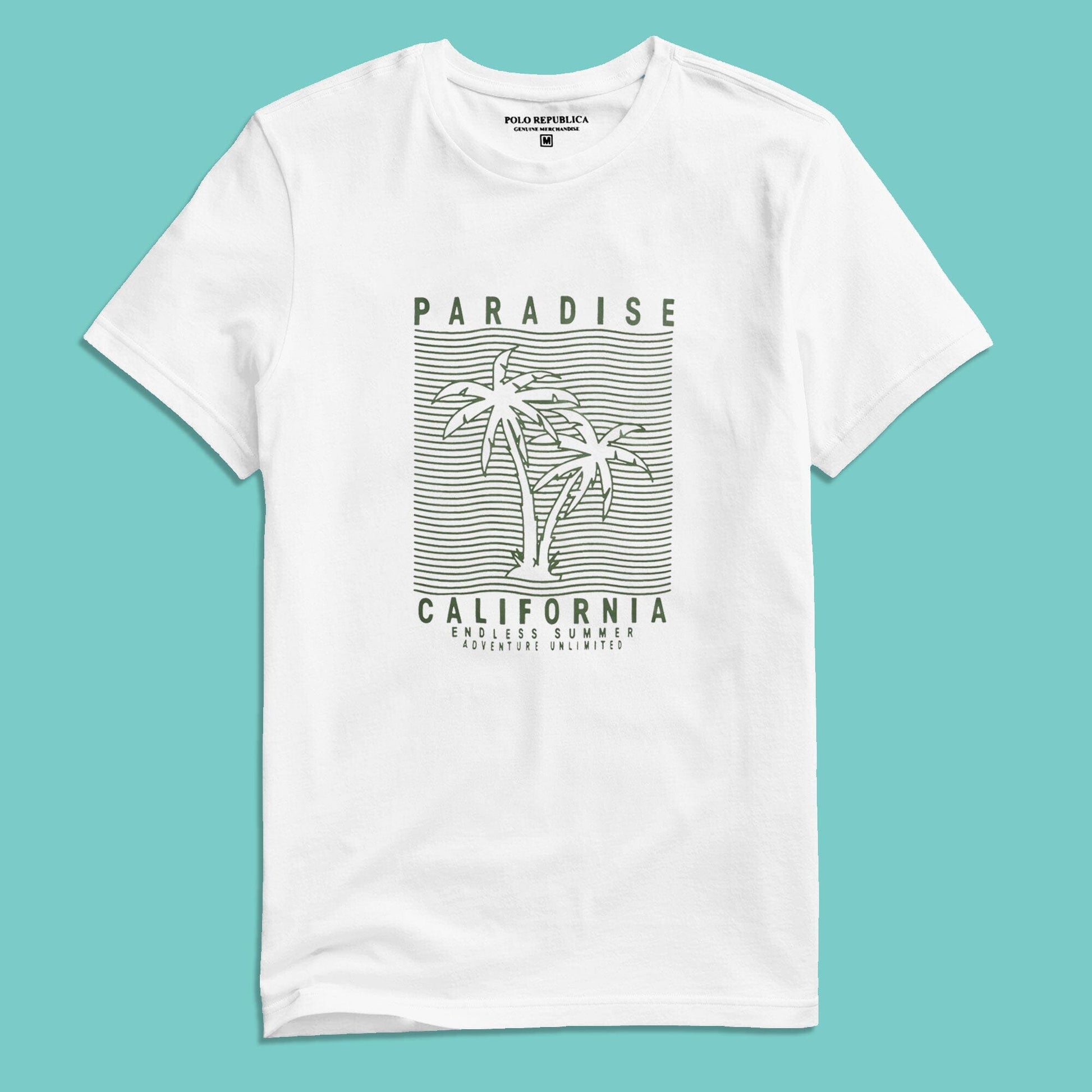 Polo Republica Men's Paradise Printed Short Sleeve Tee Shirt