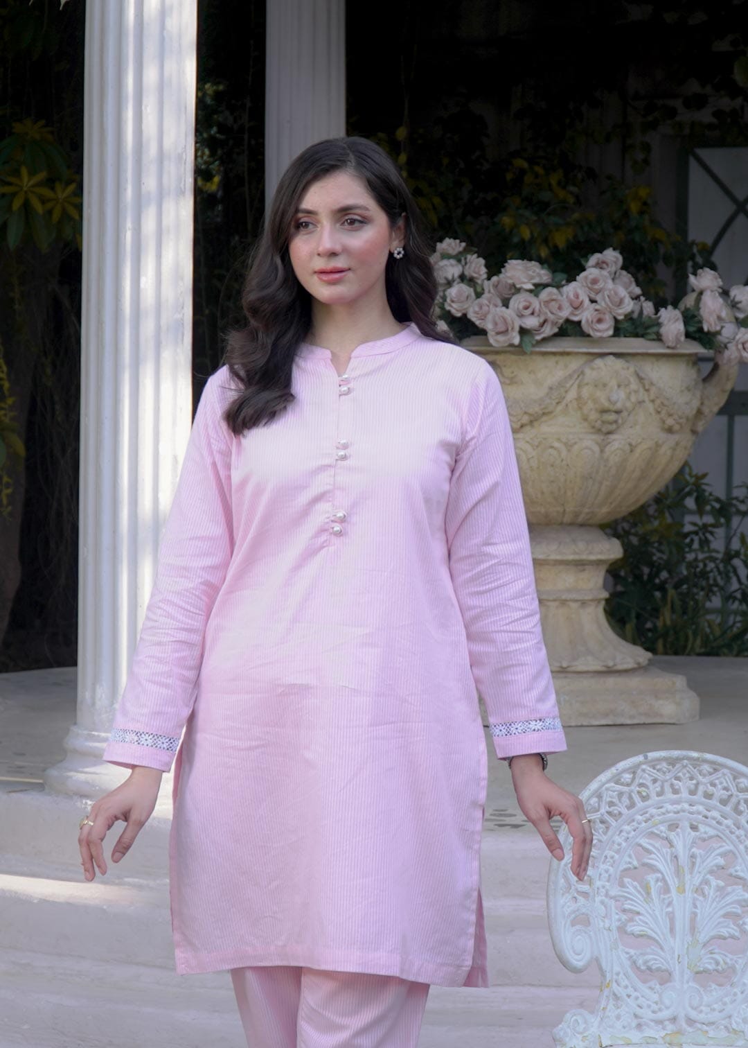 East West By Polo Republica Women's Self Stripe 2 Pc Stitched Suit Women's Stitched Suit East West 