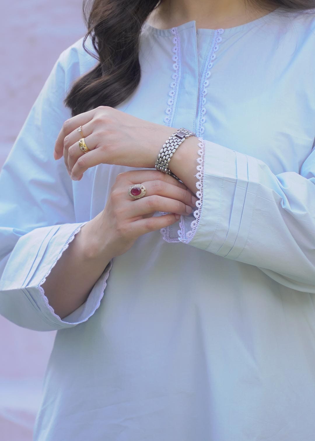 East West By Polo Republica Women’s Solid Design 2 Pcs Stitched Suit Women's Stitched Suit East West 