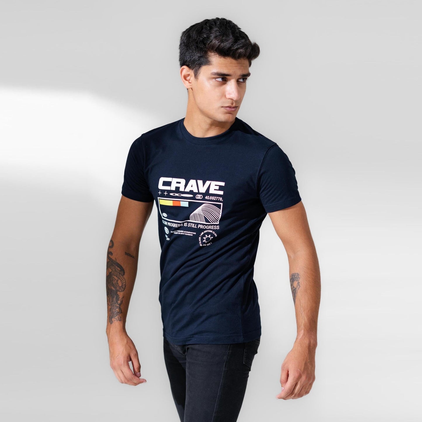 Polo Republica Men's Crave Printed Crew Neck Tee Shirt Men's Tee Shirt Polo Republica 
