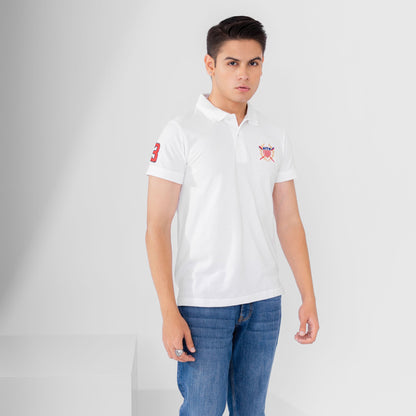 Polo Republica Men's USA Crest & Polo 3 Embroidered Short Sleeve Polo Shirt