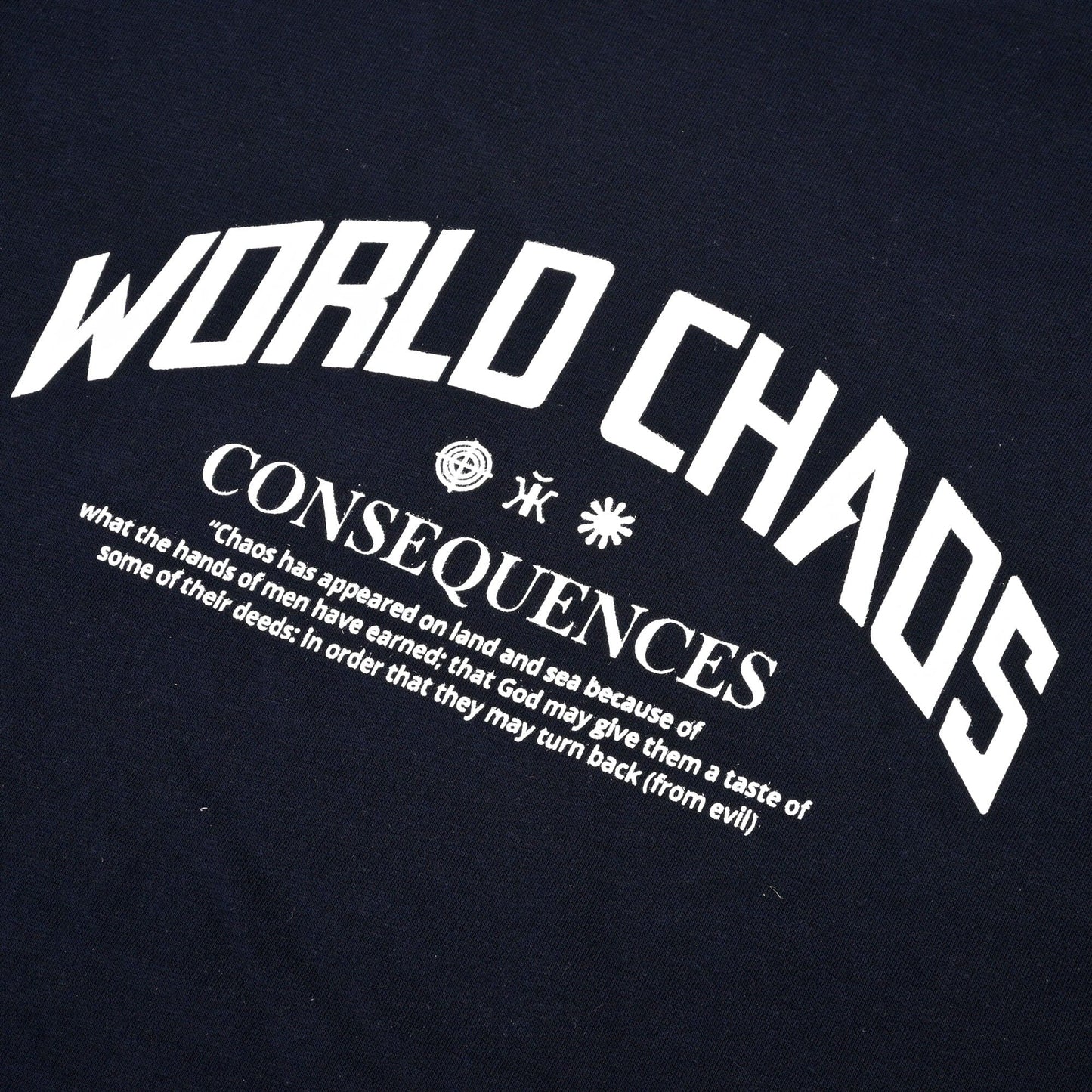 Polo Republica Men's World Chaos Printed Crew Neck Tee Shirt Men's Tee Shirt Polo Republica 