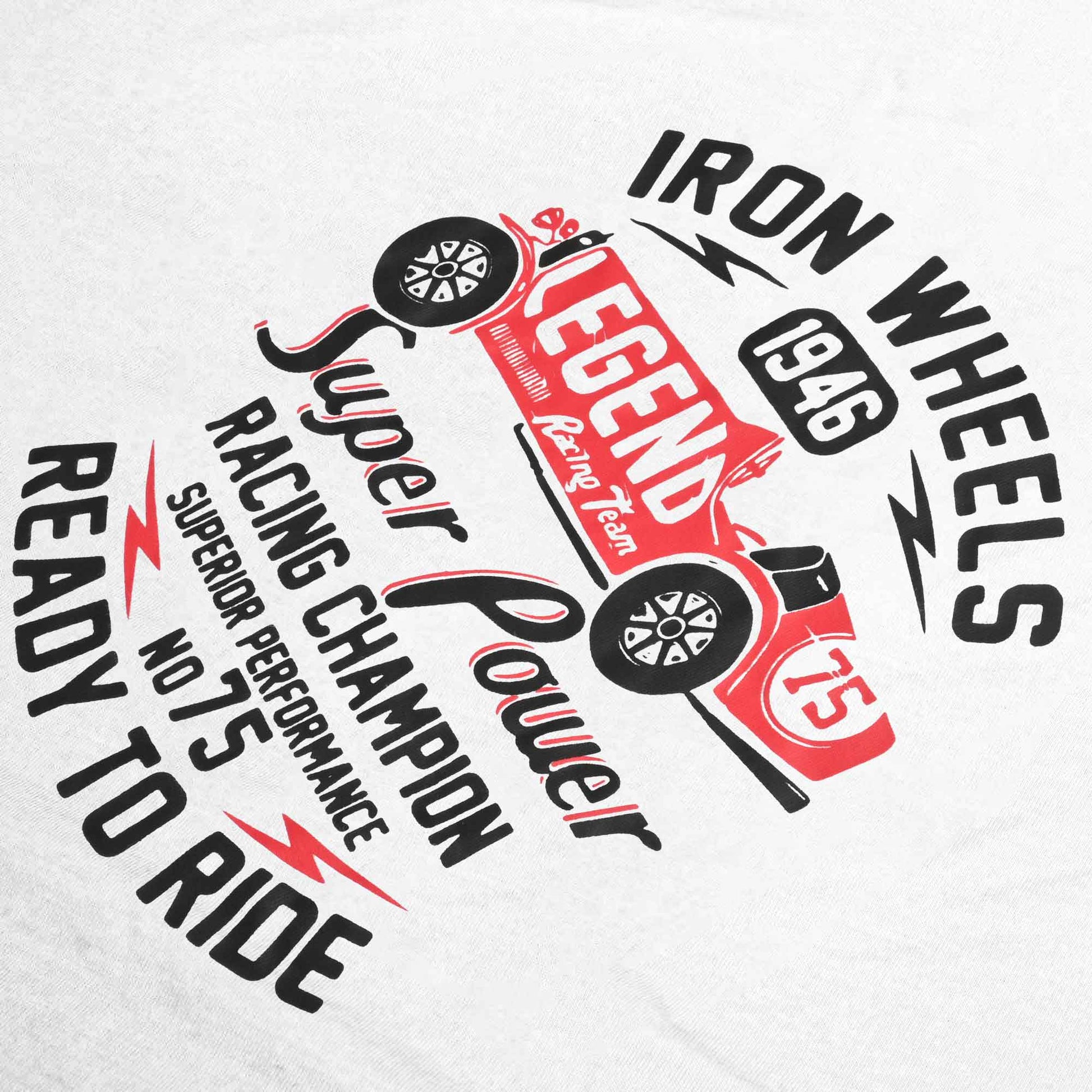 Polo Republica Men's Iron Wheels Printed Short Sleeve Tee Shirt