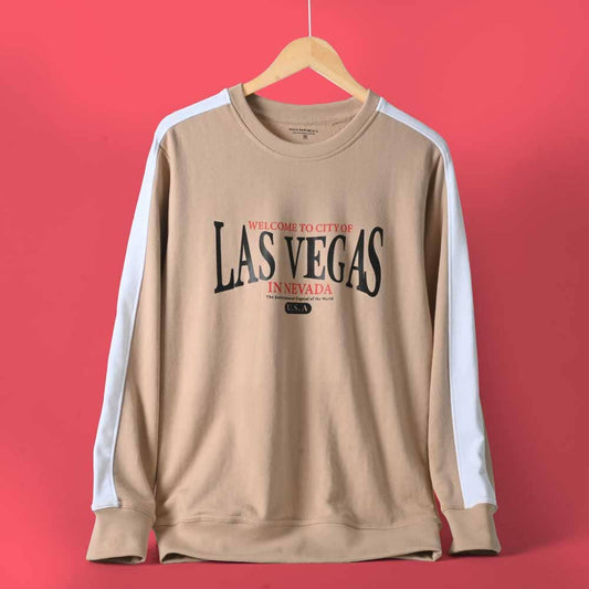 Polo Republica Men's Las Vegas Printed Terry Sweat Shirt Men's Sweat Shirt Polo Republica Skin & White S 