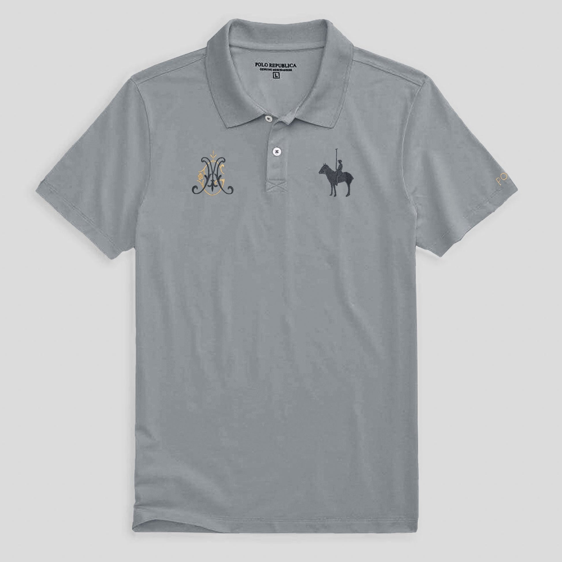 Polo Republica Men's Horse Rider & Crest Polo Embroidered Short Sleeve Polo Shirt