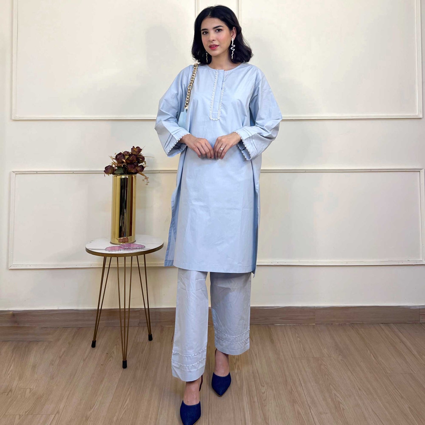 East West By Polo Republica Women’s Solid Design 2 Pcs Stitched Suit Women's Stitched Suit Polo Republica 