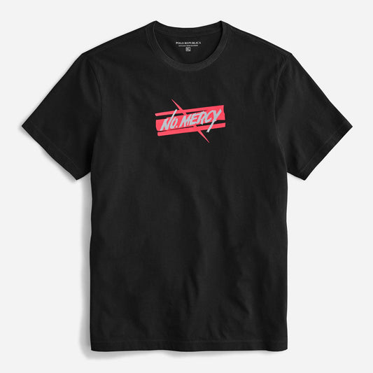 Polo Republica Men's No Mercy Printed Crew Neck Tee Shirt Men's Tee Shirt Polo Republica Black S 