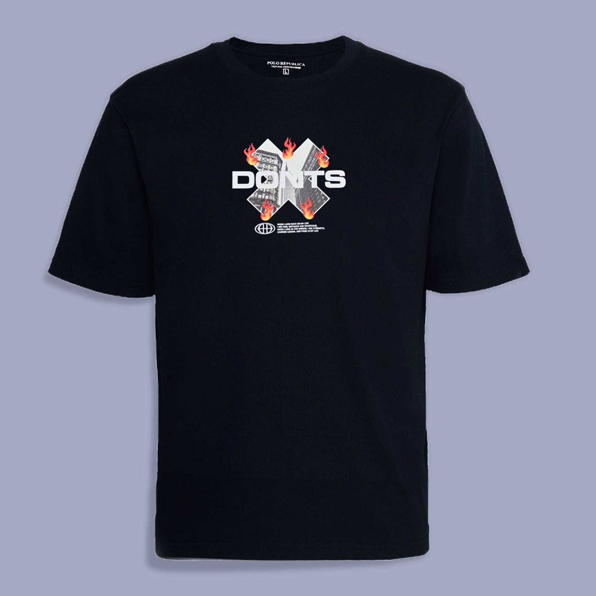 Polo Republica Men's Donts Printed Crew Neck Tee Shirt Men's Tee Shirt Polo Republica 