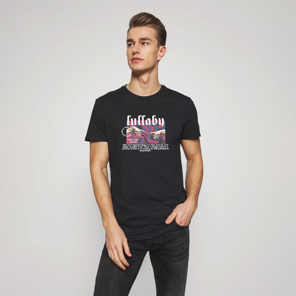 Polo Republica Men's Lullaby Printed Crew Neck Tee Shirt Men's Tee Shirt Polo Republica Black S 
