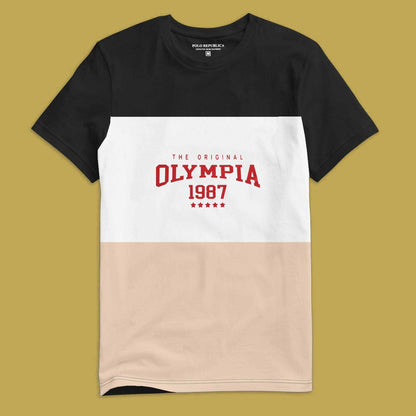 Polo Republica Men's Olympia Printed Contrast Panel Tee Shirt Men's Tee Shirt Polo Republica 