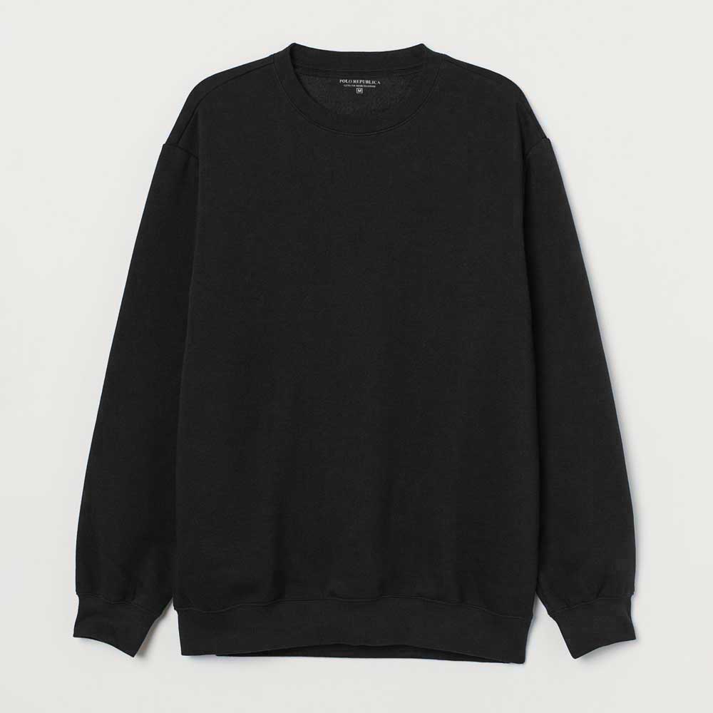 Polo Republica Men's Astrakhan Fleece Sweat Shirt Men's Sweat Shirt Polo Republica Black S 